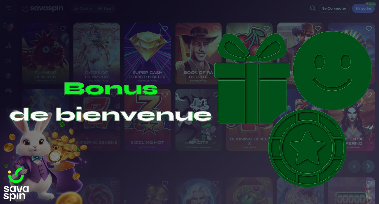 Le bonus de bienvenue de SavaSpin Casino est l'un des plus généreux du secteur.